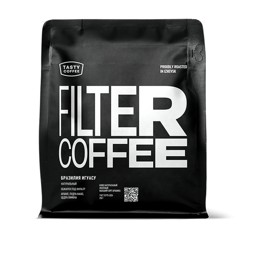 Упаковка кофе Бразилия Игуасу от Tasty Coffee